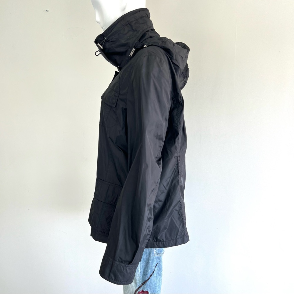 Burberry Black High-Collar Hooded Trench Jacket - Picture 5 of 16